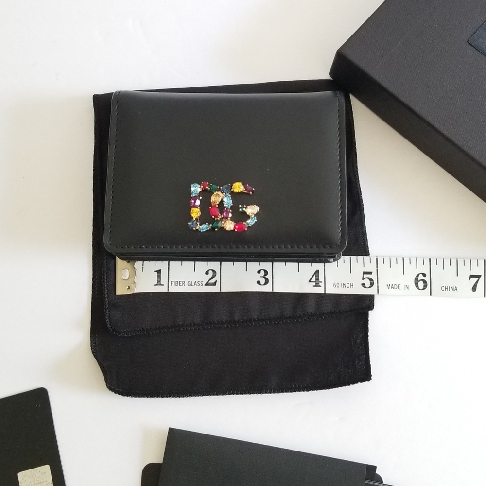 Dolce & Gabbana Multicolor Stone DG Bi-Fold Leather Wallet Black - Picture 10 of 10